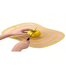 1 pieza Tabla de cortar, tabla de picar, tabla de cortar de cocina de plástico, tabla de cortar transparente, tabla de cortar antideslizante para verduras y carne, bloque de cortar, accesorios de cocina, herramientas para frutas