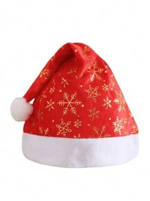 1pc Customized Christmas Hat, Personalized Holiday Cap,Forest Tones - Red+White - View 11