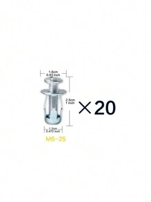 20/48/90 pièces Ensemble écrou à pétales premium - en acier au carbone , résistant à la rouille, facile à installer avec des pinces pour une décoration d'intérieur sécurisée et des projets de construction sur cloisons sèches et murs creux