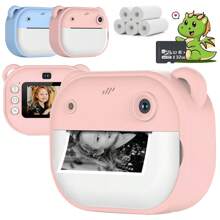 儿童相机即时打印,适合儿童,适合男孩女孩的圣诞节生日礼物,适合幼儿的高清数码摄像机,适合 4 5 6 7 8 9 10 岁以上儿童的便携式玩具 - HX-AX3290-多色 - 查看 2