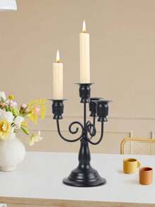 1PC Elegante ijzeren kaarsenhouder voor eettafel - Vintage middelpunt, decoratieve kaarsenstandaard - kaarsenhouder voor bruiloft, dineren, feest, houder voor bruiloft, woondecoratie, vakantiefeestdecoratie, kamerdecoratie, geschenken