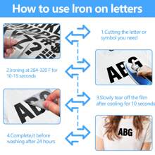 1/2/5 Hojas de letras de hierro para ropa, parches de letras de transferencia de calor de 8.9*11.4 pulgadas, letras de vinilo de colores con hierro A-Z para mochilas, jerseys, camisetas de tela, impresión DIY, transferencias de calor personalizadas, personaliza tu foto/texto/imagen, transferencias de calor para camisetas