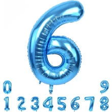 Balon Angka Warna-warni 40 Inci untuk Pesta Ulang Tahun, Acara Ulang Tahun Pusat Perbelanjaan, Dekorasi Peringatan - Biru - View 5