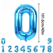 Balon Angka Warna-warni 40 Inci untuk Pesta Ulang Tahun, Acara Ulang Tahun Pusat Perbelanjaan, Dekorasi Peringatan - Biru - View 9