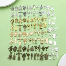 10/13/20/50/100 stuks willekeurige gemengde antieke zilveren emaille legering rode wijn wijnglas kurkentrekker charme DIY hanger voor armband ketting oorbellen sieraden maken accessoires sieraden benodigdheden
