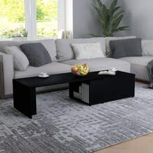 vidaXL mesa de centro negra 150x50x35 cm de madera