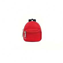 1/6 件迷你背包零钱包钥匙扣套装，休闲多色配饰，无印花，可机洗