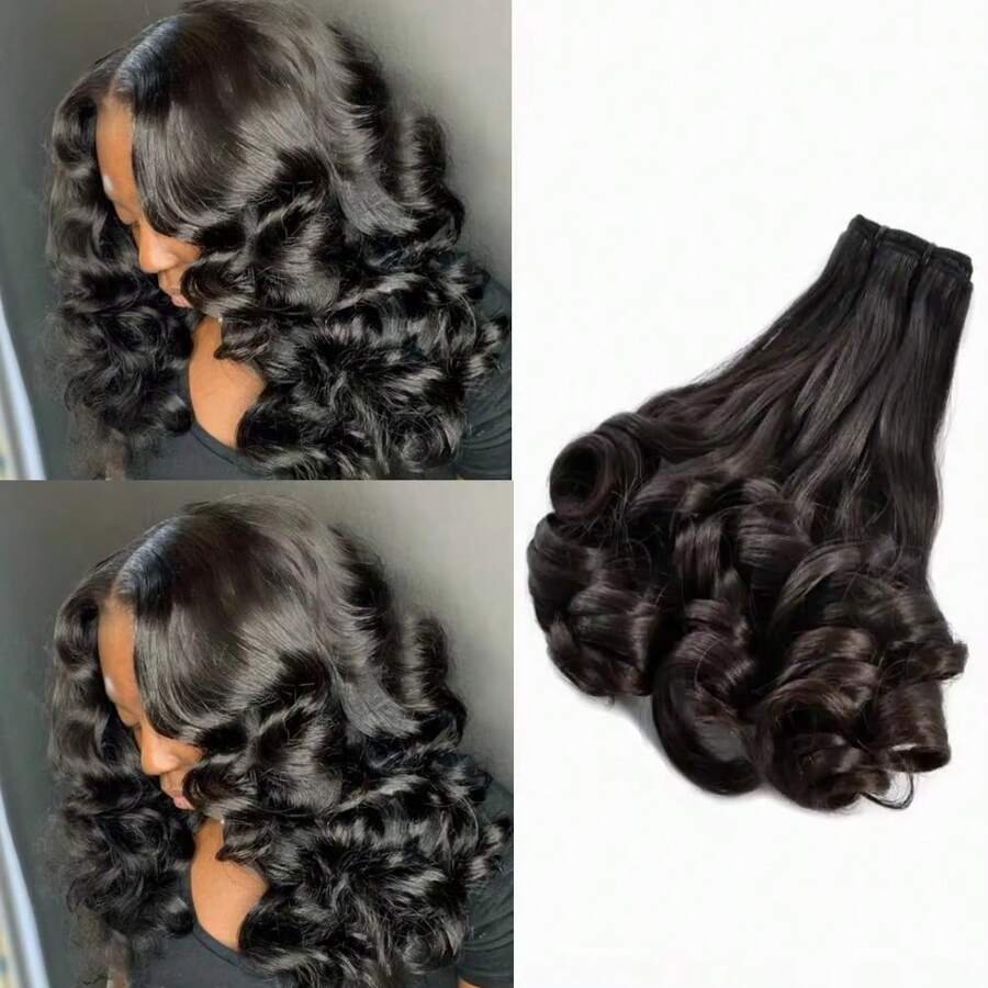 10A Egg Curly Bundles Unprocessed Human Hair Bundles Egg Curl Hair Bundles Natural Color Human Hair Extensions For Women