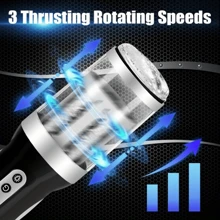 Male Multifunctional All-In-One Machine Masturbator, Ultra Full Function Penis Pump, Male Sex Toy Adult Toys Multi Thrusting & Rotating Modes, Visual Window & Interactive Induction