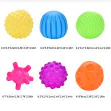 6pcs/Set Baby Sensory Balls, Colorful Soft Tactile Balls Toys, Infants Texture Grasping Ball, PVC Material, Birthday/Holiday Gift