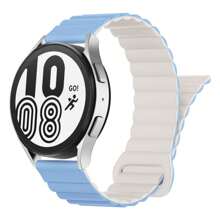 Silicone Magnetic Watch Bands Compatible With Samsung Galaxy Watch 6/5/4 Band 40mm 44mm/Watch 6 Classic Band 43mm 47mm/Watch 5 Pro 45mm/Watch 4 Classic, 20mm 22mm Silicone Magnetic Sport Strap For Women Men - 20mm - View 12