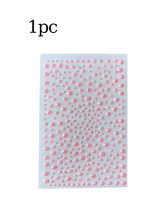 5pcs Multicolor Purchase Products DIY Faux Pearl Stickers Self Adhesive Decorative Stickers Acrylic Shiny Crystal Gem Stickers Can Be Pasted On The Face, Hair, Eyes, Mouth, Cosmetics, Nails, Body, Crafts ,Hair Styling Tools Hair Accessories - Multicolor - View 16