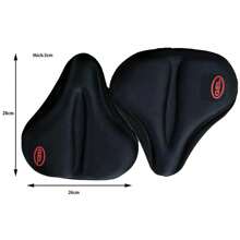 1pc Oversized Bicycle Silicone Seat Cover, Thickened Mountain/Electric Bike Saddle Cushion