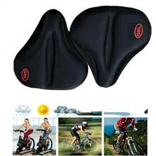1pc Oversized Bicycle Silicone Seat Cover, Thickened Mountain/Electric Bike Saddle Cushion