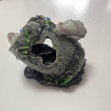 Unique Resin Betta Cave Hideout - Fish And Shrimp Shelter, Antique Wine Barrel Shell Aquarium Decoration Ornament - Multicolor - View 4