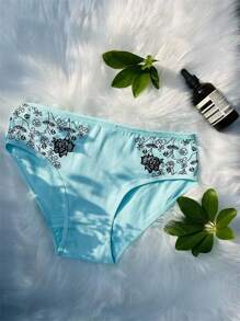 6pcs Floral Print Cotton Briefs Sexy Comfy Breathable Stretchy Intimates Panties Women's Lingerie & Underwear - 彩色 - 查看 6
