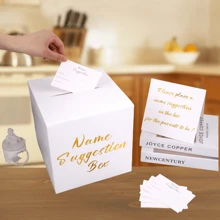 32pcs Foiled Party Game Name Suggestion Voting Box With 30pcs Suggestion Cards - White - View 5