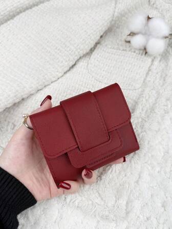 1st Bälte Design Dekoration PU Bärbar Trippel Vik Flik Med Flera Kortplatser Fotofack Kort plånbok Kortväska Kreditkortsväska Lämplig daglig användning Arbete Och Dating Julklapp Thanksgiving Vintage För Kvinnor Plånbok Plånbok Plånbok Liten plånbok