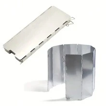 1 件 10 块铝合金炉挡风玻璃，超轻可折叠炉挡风玻璃，适合户外露营、野餐、父亲节、母亲节、圣诞节、感恩节、万圣节、情人节礼物