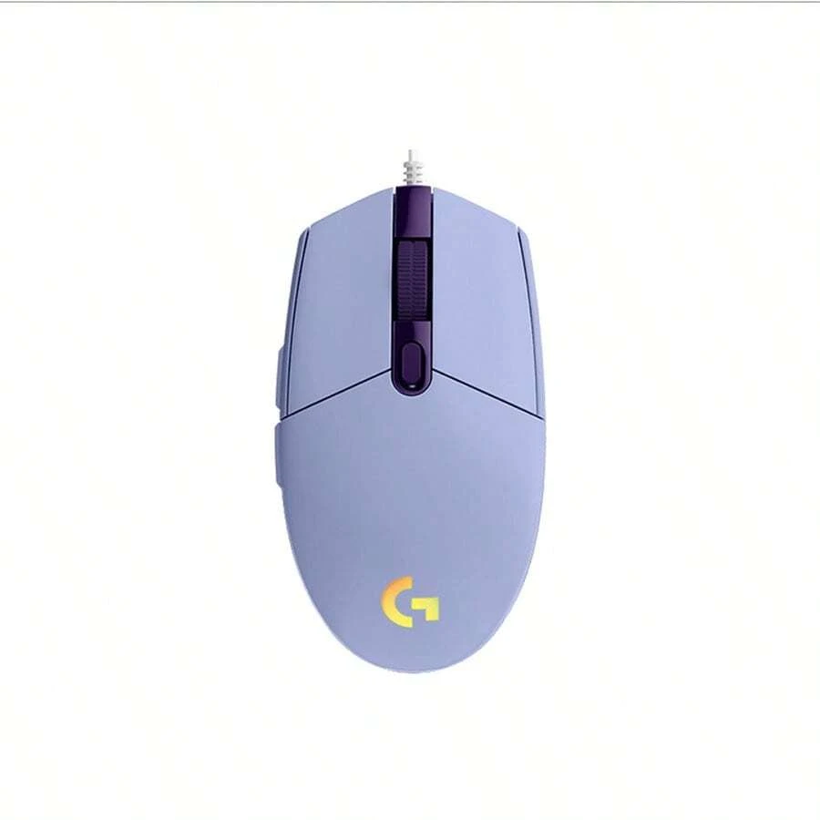 Logitech Wired Mouse G102 Mechanical Gaming Lightweight RGB Streamer Lighting Portable Classic Design Comfortable Grip Suitable For Small And Medium Hands Purple