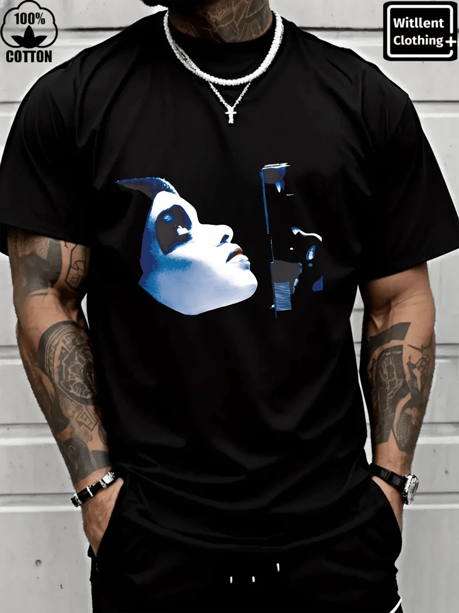 Witllent Men's 100% Cotton Dead Presidents Gangster Movie T-Shirt, Men's Christmas 220g Heavy Cotton T-Shirt(1 PC)