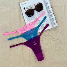 Kit With 5 Plus Size Panties With Lace Thong Adjustment Sexy Lingerie - Nhiều màu - Xem 6