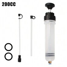 Fuel Transfer Filling Syringe Injecting Pump Suction Vacuum Car Oil Fluid Extractor Manual 200cc 500cc Brake Liquid - White - View 9