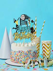 Volleyball Themed Cake Decorations For Birthday Cakes - Many - View 3