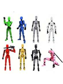 1Figuras Articuladas Robots Dummy 13 Armada Con Rayo 3d - Azul Marino - Ver 3