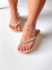 Rhinestone Flip Flops: The Touch Of Shine Your Look Deserves! - Beis - Ver 2