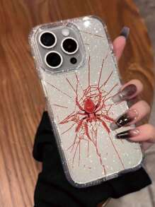 1 个黑色/蓝色/红色创意蜘蛛极简情侣设计闪亮软手机壳，兼容 iPhone 7/8G、Xs、Xr、Xsmax、11/12/13/14/15/16、12、11/12/13/14/15/16 Pro、11/12/13/14/15/16 Pro Max、14/15/16 Plus - 藍色 - 查看 4