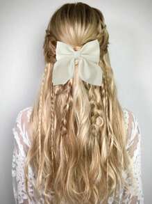 Juego de 2/3/4/5 pinzas para el cabello de colores cortas con lazo para niñas, pasadores de lazo clásicos suaves, diadema de seda vintage con pinza metálica, accesorios elegantes para el cabello, gran regalo para niñas