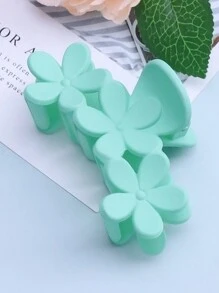 5/1 件纯色花朵爪发夹，哑光简约设计装饰发爪夹，甜美可爱的发饰 - 彩色 - 查看 14