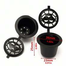 iCafilas Set de 6 cápsulas de café recargables y reutilizables para espresso, accesorios de café para volver a la escuela