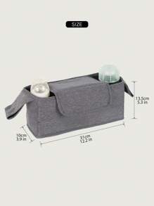 Organizador universal de bolso para carriola de bebé, apto para carriolas y carriolas de mascotas - Gris - Ver 2