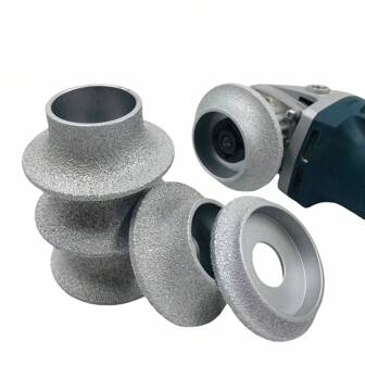 Marble Edging Wheel Brazed Silver French Wheels Processing Ceramic Tiles, Marble, Granite, And Various Other Stones With A Semi-Circular Wheel Aperture Of 20mm Model 10/15/25/30/35mm,Tool Accessories