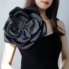 Handmade Beaded Luxurious Large Flower Brooch, Elegant Fashionable French Hair Clip Accessories Valentines Dress Accessories Pin For Clothes Bag Charm School