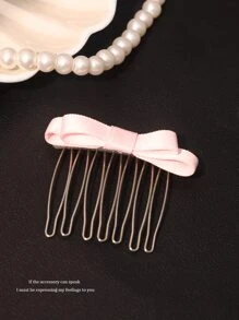 1pc Simple And Cool Bowknot Bangs Hairpin, Women's Braided Hair Hairpin, Hair Accessories Hair Combs Combs For Hair Side Comb