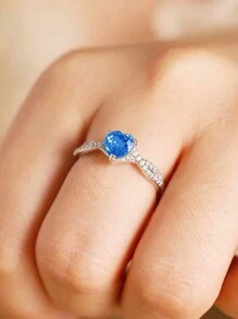 1 Stück S925 Sterling Silber Ring mit herzförmigem Zirkonia, Kreuz-Twist-Armdesign, modisch, vintage, elegant, einzigartig, ideales Geschenk für Freundin/Ehefrau, Hochzeit, Feiertagsparty, Valentinstag, hochwertiger Schmuck für Frauen