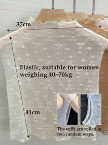 1pc Lace False Collar Multi-Functional Decorative Lace Clothes Collar, Fashionable And Sexy Sheer Sleeveless Top, Eyelash Pattern Print, Stretchy Lace Collar Suitable For Women's Daily Outfits, To Match With Dress, Shirt, And As Accessories For Neckline Decoration.