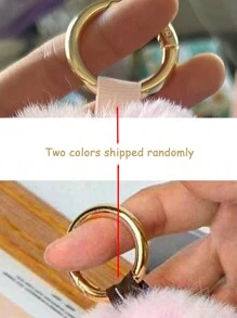 1 件女式可爱毛绒兔子钥匙扣包饰圣诞礼物送给最好的朋友/女朋友圣诞冬季粉色礼物 - 彩色 - 查看 10