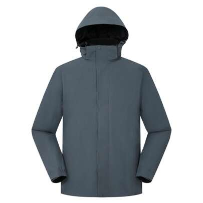 lanbu 戶外運動男搖粒絨三合一衝鋒衣經典休閒防風防水滑雪衣外套LR1001A98001LB