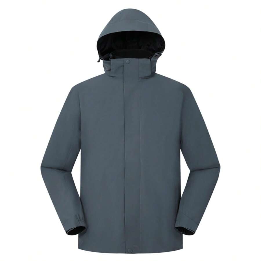 lanbu 戶外運動男搖粒絨三合一衝鋒衣經典休閒防風防水滑雪衣外套LR1001A98001LB