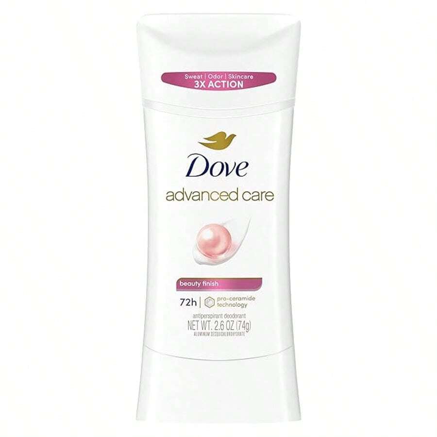 Dove Advanced Care Antiperspirant Deodorant Stick Beauty Finish For Helping Repair Skin Barrier After Shaving, With 72-Hour Sweat & Odor Protection, 2.6 Oz - 彩色 - 查看 1