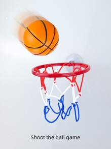 1 pieza Aro de baloncesto mini con 1 pieza Balón de baloncesto mini, adecuado para oficina, interior, coche, relajación, regalos para jugadores, cosas, arcade