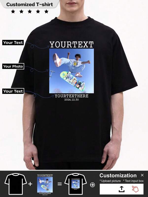 A Custom T-Shirt, Sport, Liberty, Christmas, Custom Boyfriend Style Men's T-Shirt - Add Pictures (Girlfriend, Boyfriend, Family Photo, Selfie) To Design Your Own Personalized Printed T-Shirt Stylish,Hipster,Fashion,Contracted,Easy Costume,Modest Fashion,Minimal Chic,Casual Custom,Unique Treasurefinds,Guy Costumes,Capsule Wardrobe,Sporty Menswear,Men Basic/Street Style Ideal Gifts For Him Boyfriend,Family,Friends,Children For Birthdays,For Vacation/Holiday,Stylish,Fashion,Hipster,Casual,Minimal Chic,Personalized,Customized,Custom,Unique,Guy Costumes,Capsule Wardrobe,Men Basic/Street Style,Ideal Gifts For Him,Boyfriend,Family,Friends,For Birthdays,For Vacation/Holiday,For School/Competition,For Sports/Climbing,Customized Men Active Tops,Easy Comfort