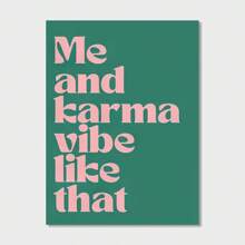 1 件 Midnights For KARMA Vibe 歌词帆布海报 - 无框音乐爱好者墙壁艺术，非常适合卧室和客厅装饰 - 彩色 - 查看 9