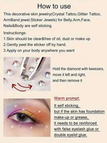 4Sheets/Set Sparkling Rhinestone Face Stickers - 864pcs 3D Rhinestone Face Gems With Tear Drop Shape,Moon,Star,Heart & Butterfly Shape - Perfect For Stage Performance, DIY, Holiday Party (Makeup Carnival Dance Eye Face Decoration)