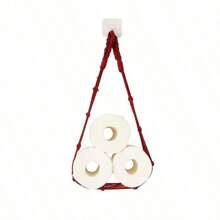 1 pieza Portarrollos de toallas de papel estilo bohemio, soporte para rollos de papel higiénico montado en la pared, estantería colgante para revistas y pañuelos, estante de almacenamiento para decoración del hogar y el hotel, decoración de baño, decoración de otoño