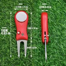 High Quality Golf Ball Marker Tools: Stainless Steel Ball Markers With Magnetic Holder - Durable Portable Golf Outdoor Accessories